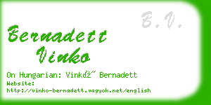 bernadett vinko business card